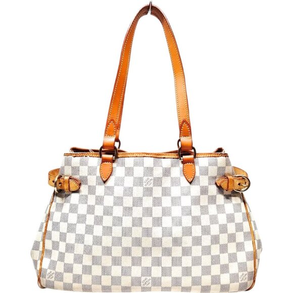 438303AU (C4) Louis Vuitton Tote Bag Batignolles Horizontal White Damier Azur - Picture 1 of 9
